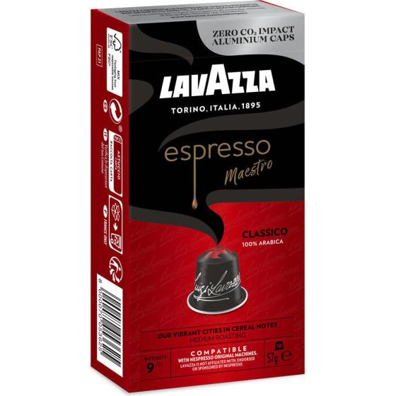 CAPSULES DE CAFE CLASSICO COMPATIBLES NESPRESSO LAVAZZA 57G