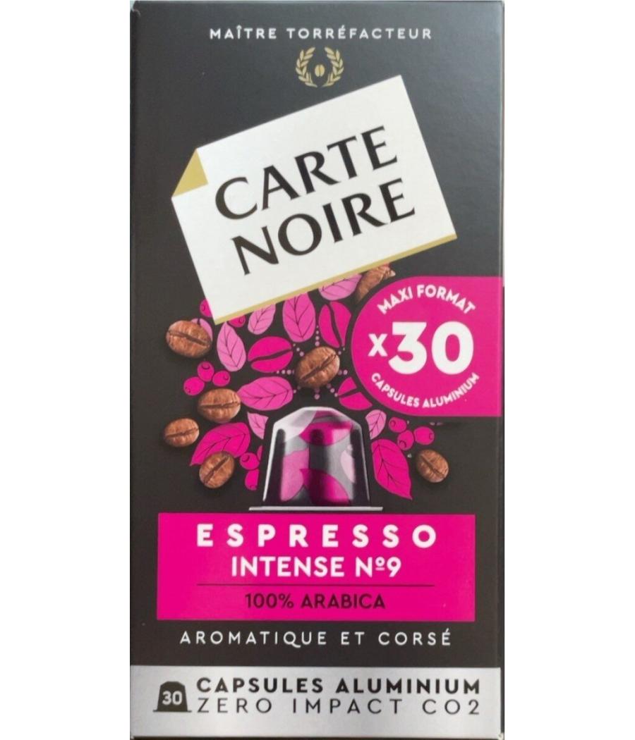 CAFE AROMATIQUE ET CORSE ESPRESSO INTENSE NUMERO 9 CARTE NOIR 165G