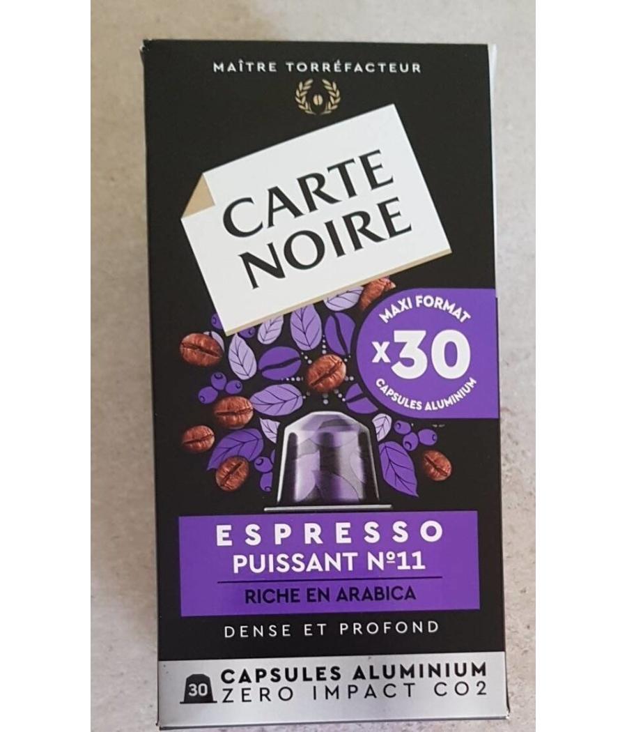 CAFE CAPSULES ESPRESSO PUISSANT 11 COMPATIBLE NESPRESSO CARTE NOIR 165G