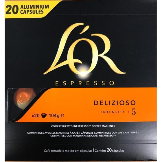 CAFE CAPSULES ESPRESSO INTENSITE N°5 L’OR X20 104G