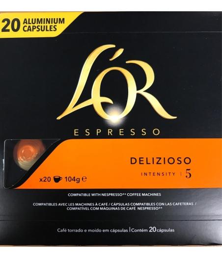 CAFE CAPSULES ESPRESSO INTENSITE N°5 L’OR X20 104G