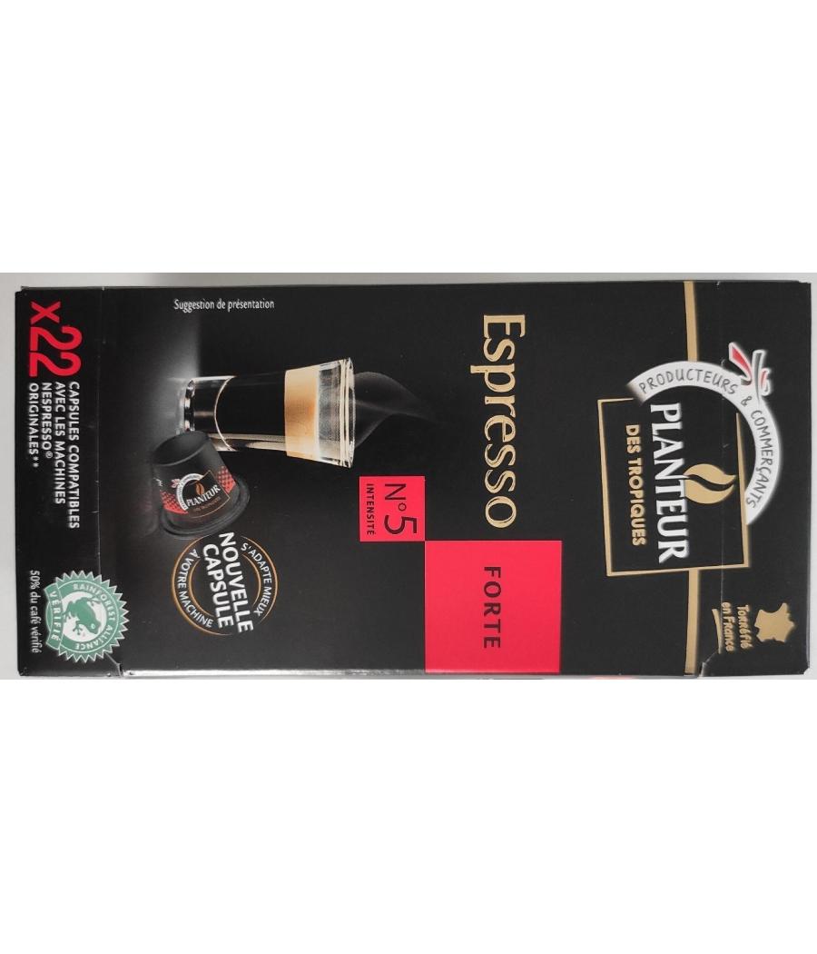CAFE ESPRESSO FORTE INTENSITE N°5 CAPSULE PLANTEUR 114G