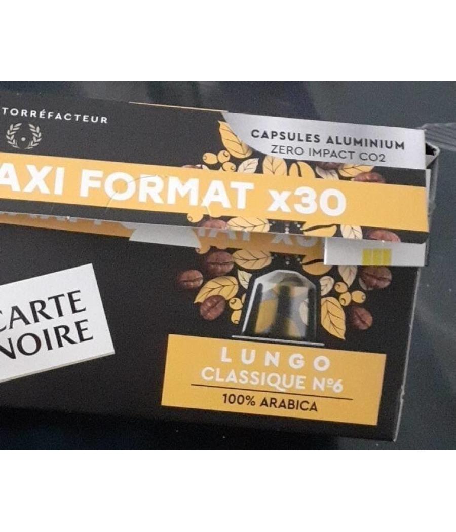 CAFE LUNGO CLASSIQUE CARTE NOIRE N°6