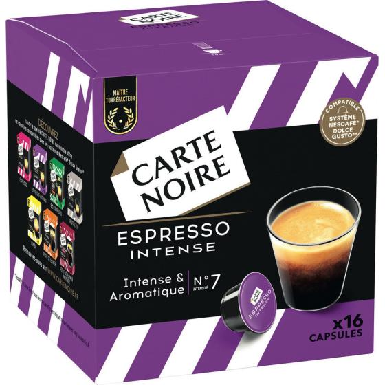 CAFE EN CAPSULE INDIVIDUELLE INTENSITY N°7 CARTE NOIRE 128G