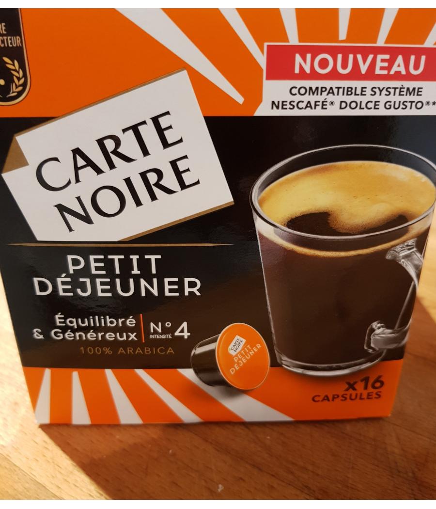 CAFE PETIT DEJEUNER EQUILIBRE & GENEREUX INTENSITY N°4 16 CAPSULE CARTE NOIRE 128G