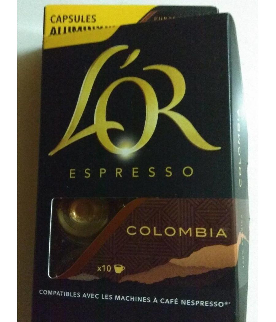 CAFE L'OR ESPRESSO COLOMBIA 10 CAPSULES