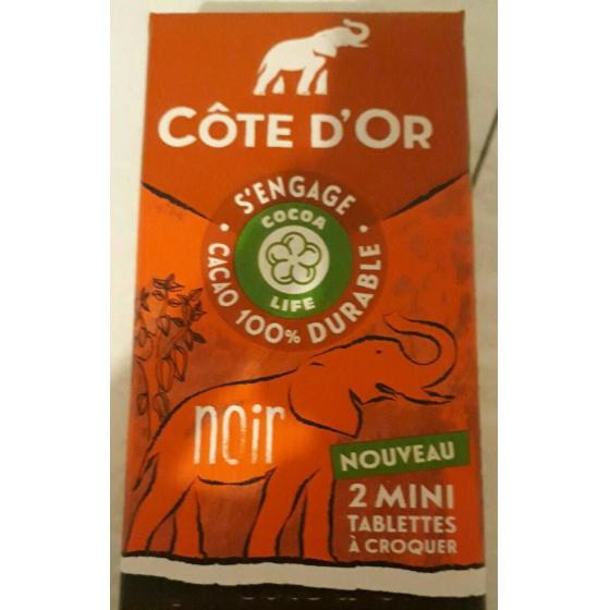 2 MINI TABLETTES A CROQUER NOIR 150 G (2X75 G)