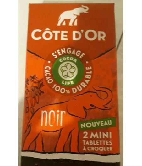 2 MINI TABLETTES A CROQUER NOIR 150 G (2X75 G)