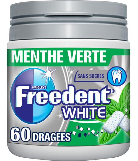 CHEWING-GUM MENTHE VERTE FREEDENT WHITE 84G