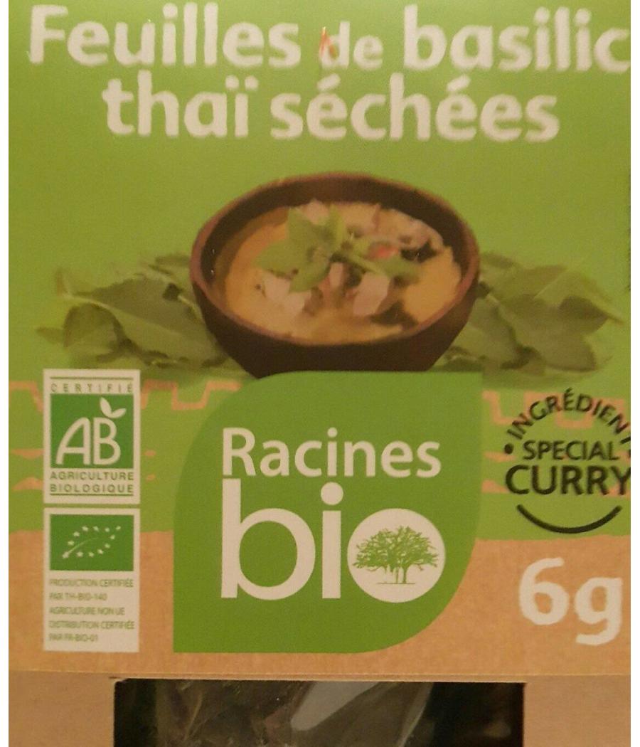FEUILLES DE BASILIC THAI SECHEES RACINES 6G