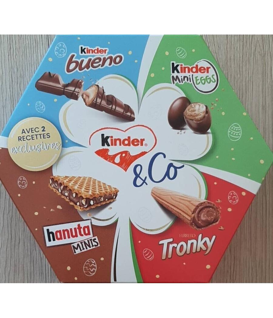 ASSORTIMENT DE BISCUITS ET CHOCOLATS CACAO & NOISETTES KINDER & CO  174G
