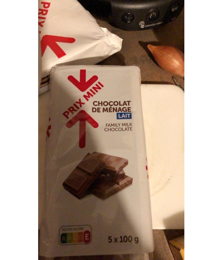 CHOCOLAT DE MENAGE 5 X 100 G