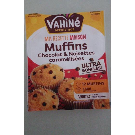 MUFFINS CHOCOLAT & NOISETTES CARAMELISEES