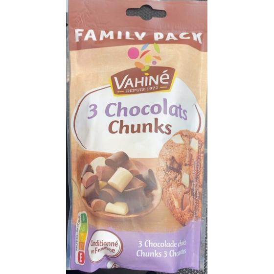 PEPITE CHUNKS 3 CHOCO VAHINE 180G