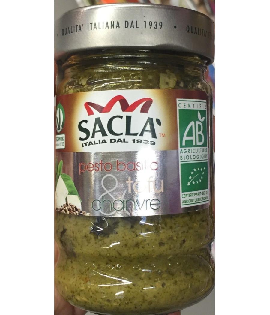 PESTO BASILIC SACLA 190G