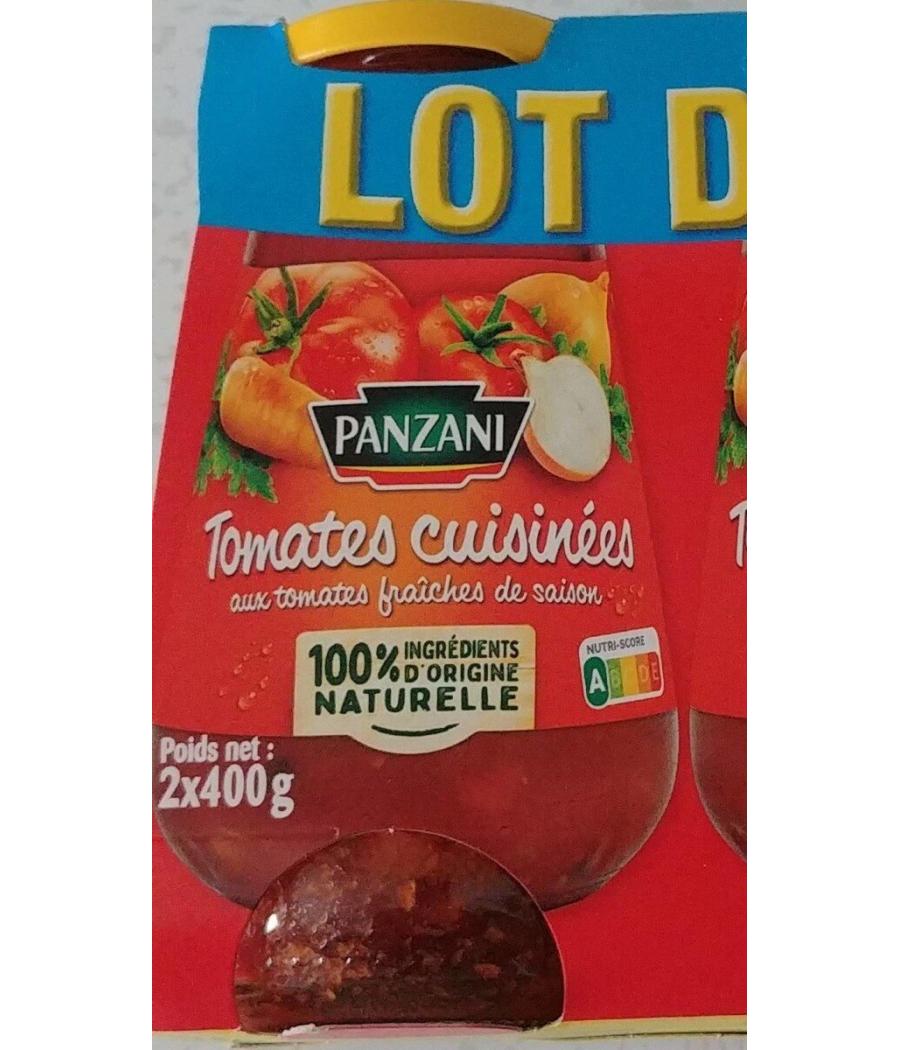 TOMATES CUISINEES PANZANI 2 X 400 G 800G
