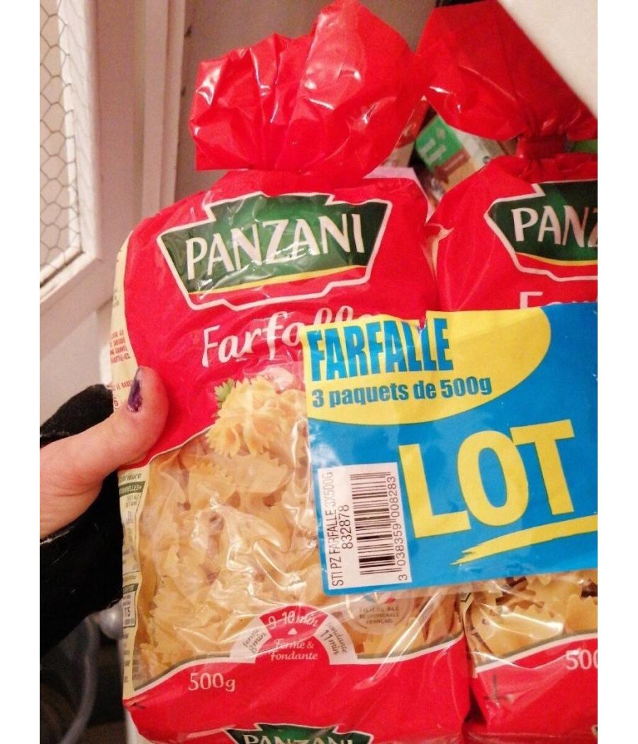 PATES FARFALLE PANZANI 3 X 500G