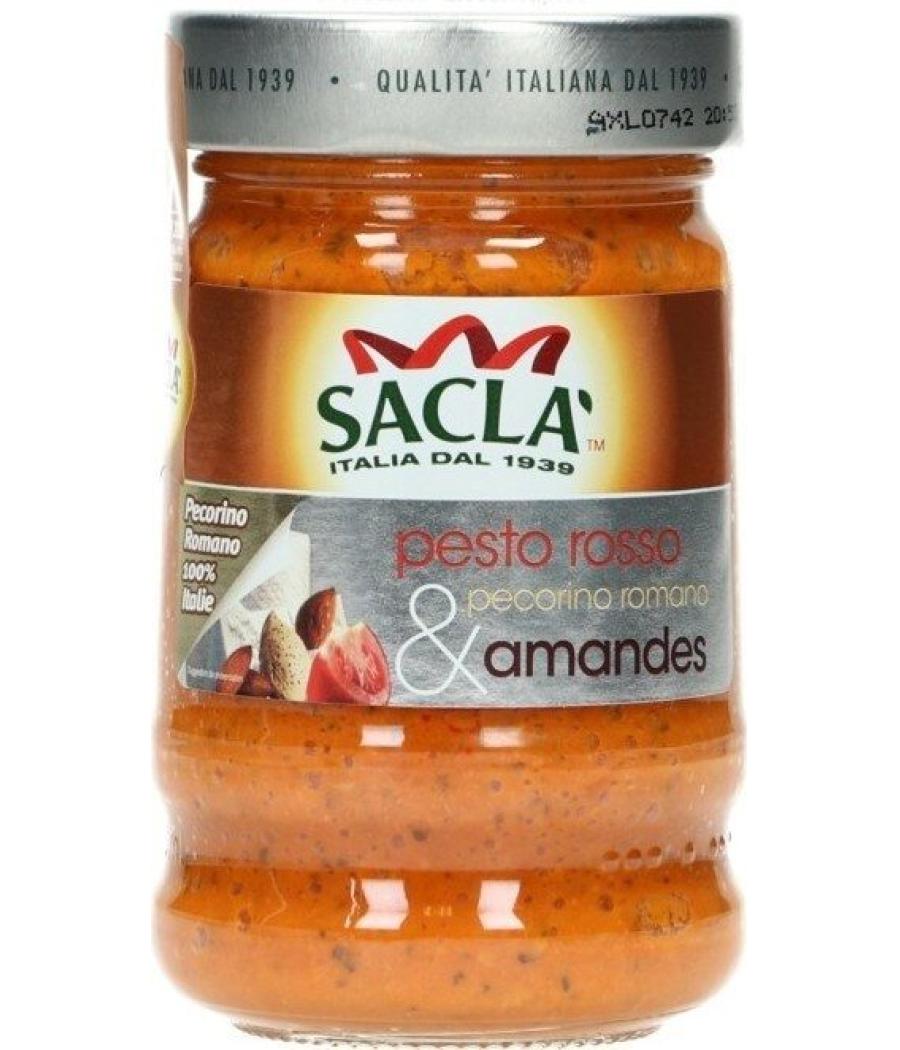 SAUCE PESTO ROSSO PECORINO ROMANO AMANDES SACLA 190G
