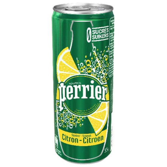 EAU GAZEUSE PERRIER CITRON JAUNE 33CL
