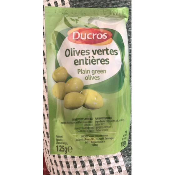 DUCROS GREEN OLIVES 125 G
