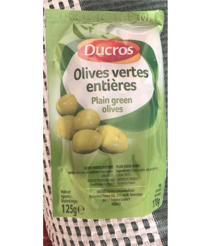 DUCROS GREEN OLIVES 125 G