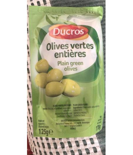 DUCROS GREEN OLIVES 125 G