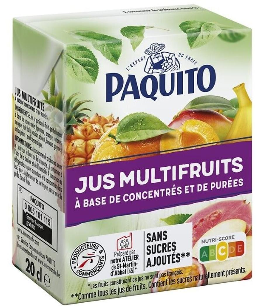 JUS DE FRUITS MULTIFRUIT BRIQUETTES PAQUITO 6X20CL