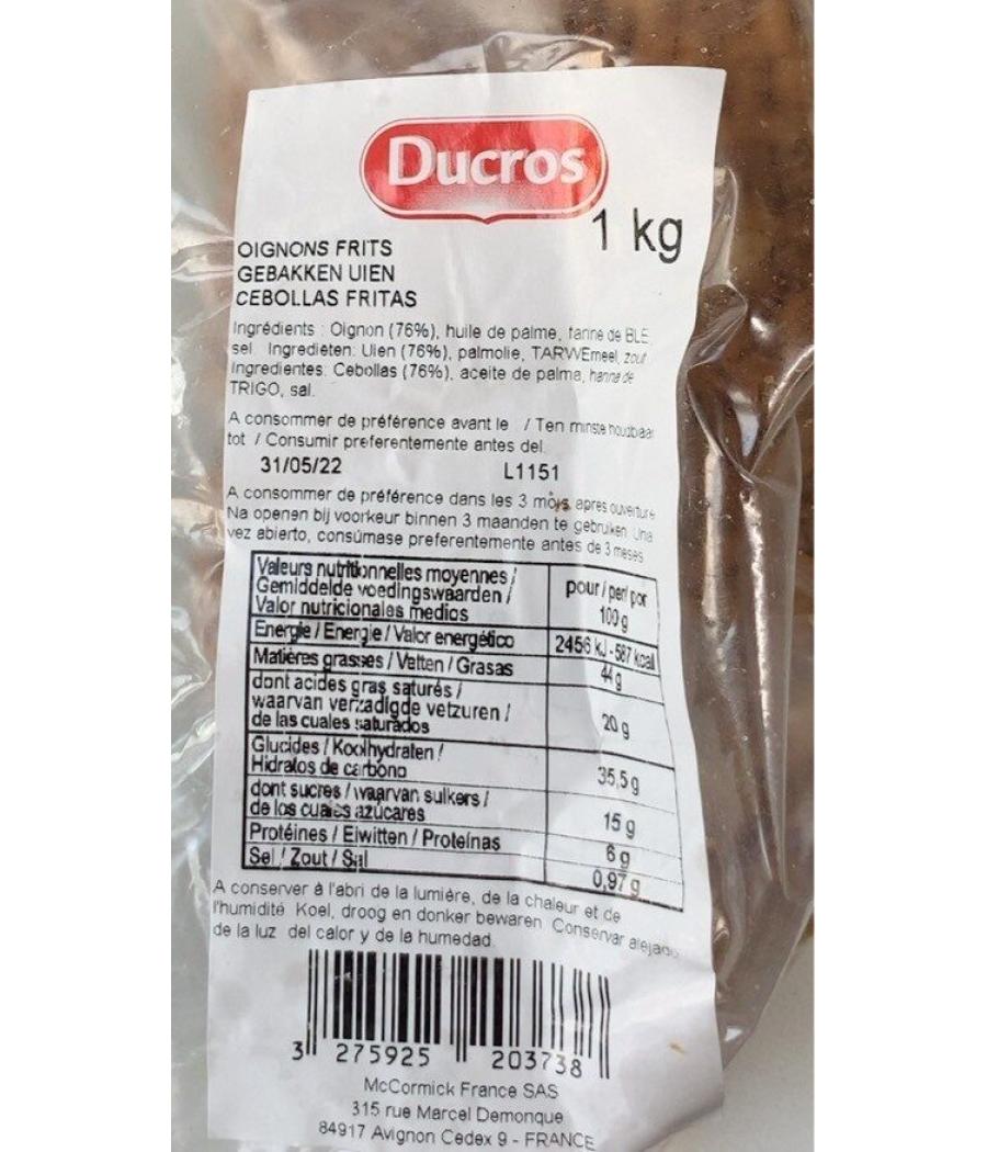 OIGNONS FRITS DUCROS 1K