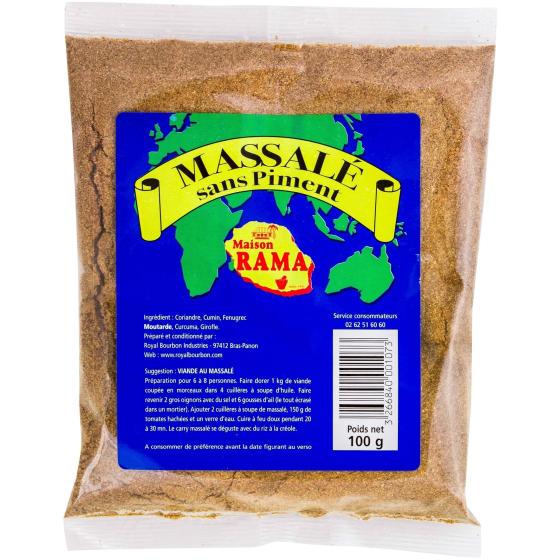 EPICE MASSALE SANS PIMENT MAISON RAMA 100G