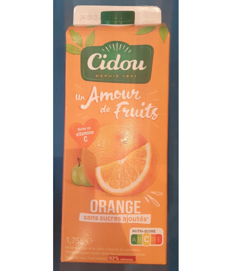 JUS DE FRUITS D'ORANGE DOUCEUR D'ORANGE CIDOU 1,75L