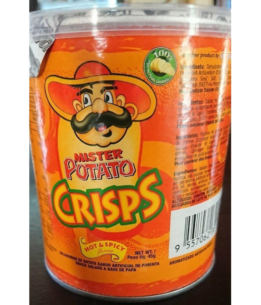 CHIPS HOT & SPICY MISTER POTATO 45G