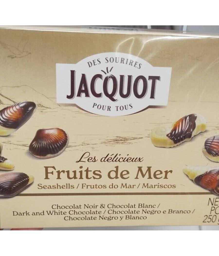 CHOCOLAT NOIR ET AU LAIT FRUITS DE MER JACQUOT 250G