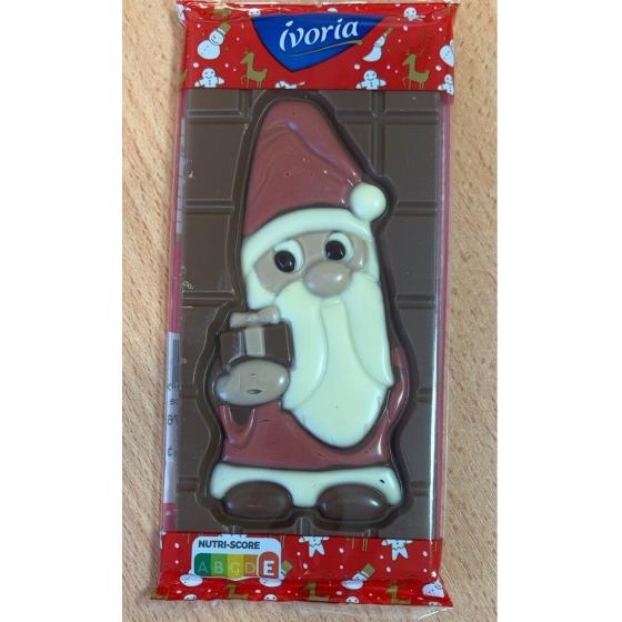 CHOCOLAT AU LAIT DECORE EN PERE NOEL IVORIA