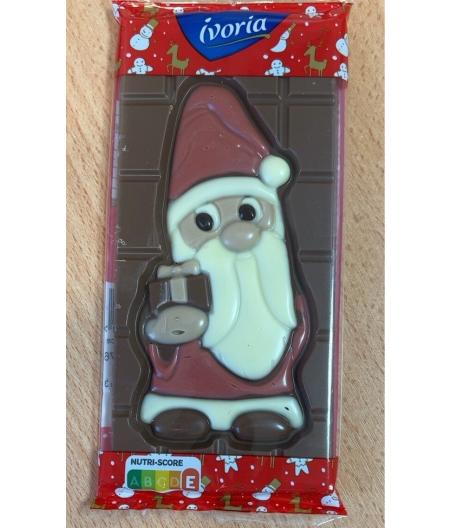 CHOCOLAT AU LAIT DECORE EN PERE NOEL IVORIA