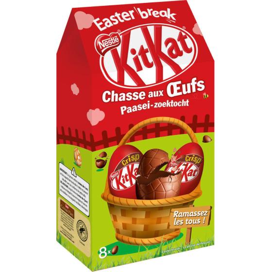 OEUF EN CHOCOLAT AU LAIT 8 OEUF KITKAT NESTLE 120G