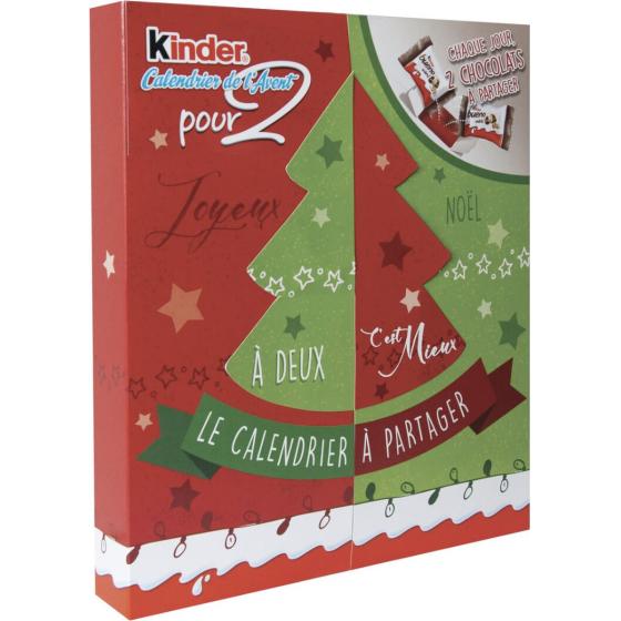 LE CALENDRIER DE L'AVENT AU CHOCOLAT AU LAIT POUR DEUX  A PARTAGER  KINDERLE 308G
