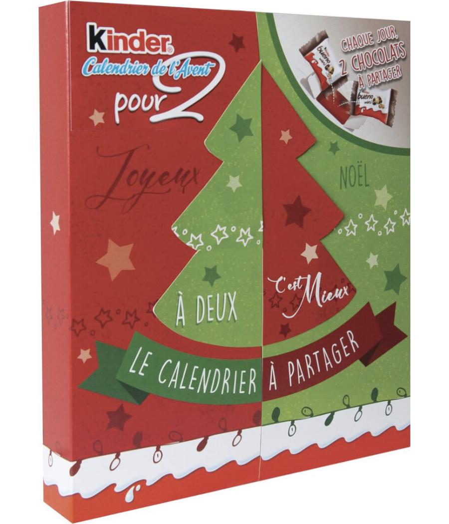 LE CALENDRIER DE L'AVENT AU CHOCOLAT AU LAIT POUR DEUX  A PARTAGER  KINDERLE 308G