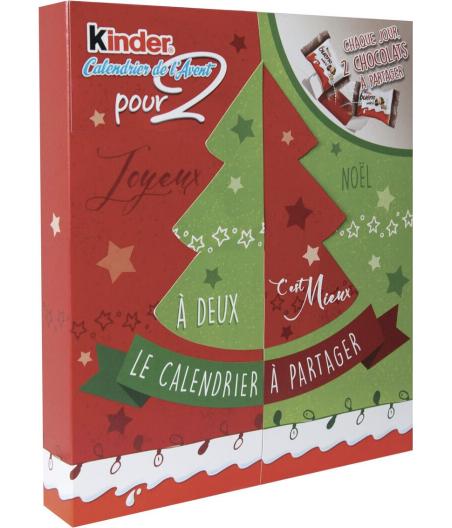 LE CALENDRIER DE L'AVENT AU CHOCOLAT AU LAIT POUR DEUX  A PARTAGER  KINDERLE 308G