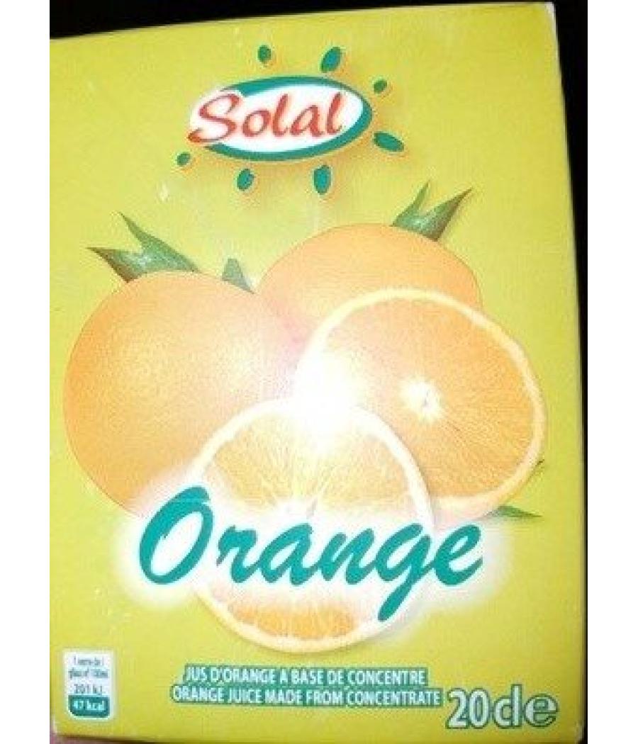 JUS DE FRUITS D'ORANGE SOLAL 20CL