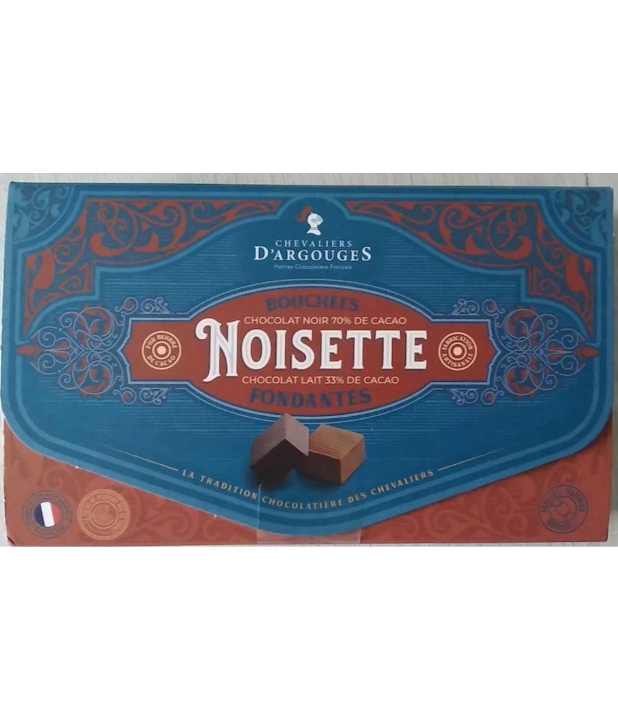 BOUCHES DE CHOCOLAT NOIR ? LAIT AUX NOISETTES CHEVALIER D'ARGOUGES 140G