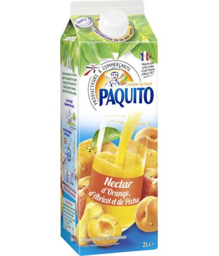 NECTAR D'ORANGE D'ABRICOT ET PECHE PAQUITO 2L
