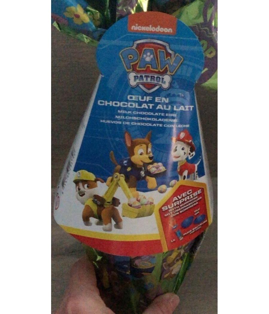 OEUFS EN CHOCOLAT AU LAIT PAW PATROL NICKELODEON 150G