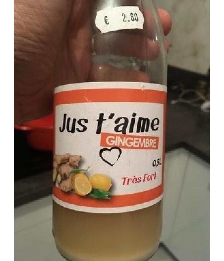 JUS DE FRUITS CONCENTRE A BASE GINGEMBRE T'AIME 0,5L