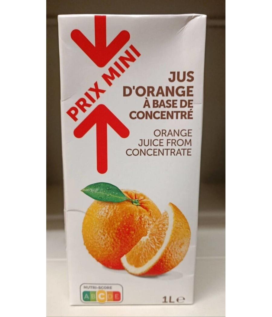 JUS DE FRUITS D\'ORANGE A BASE CONCENTRE 1 L