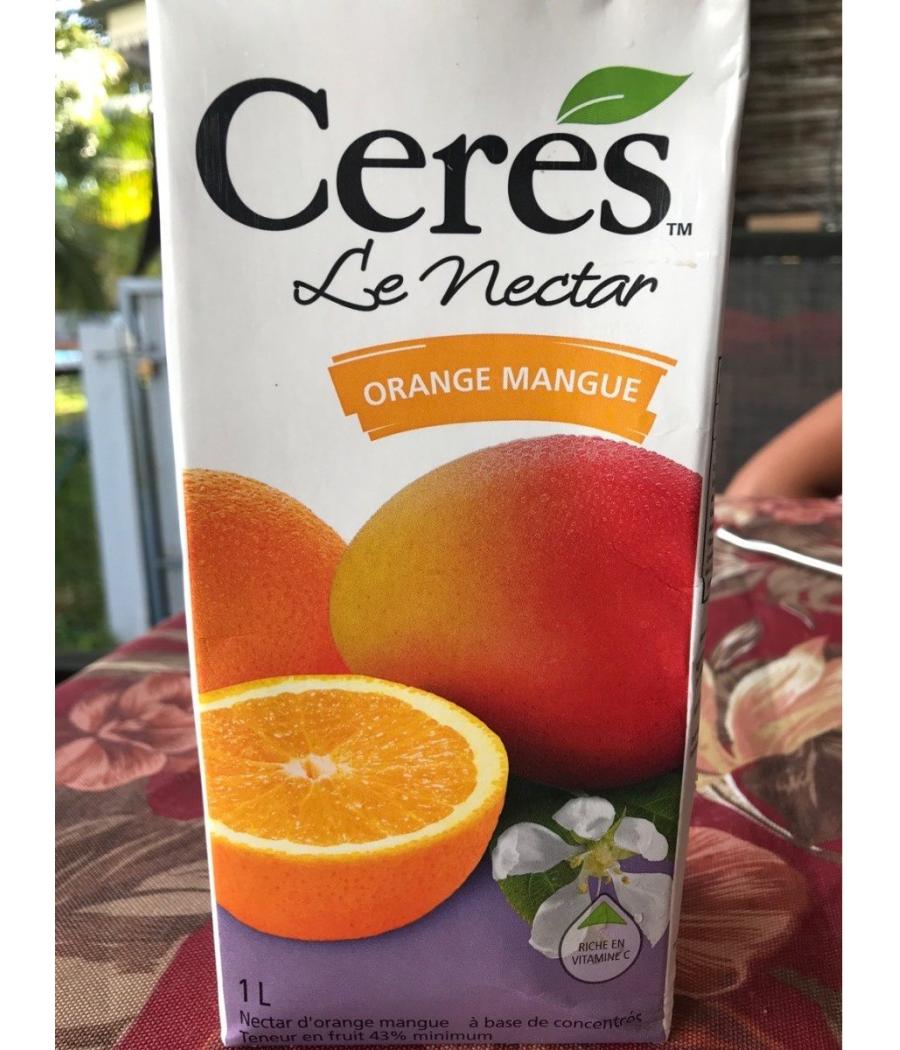 JUS DE FRUITS NECTAR ORANGE MANGUE CERES 1L