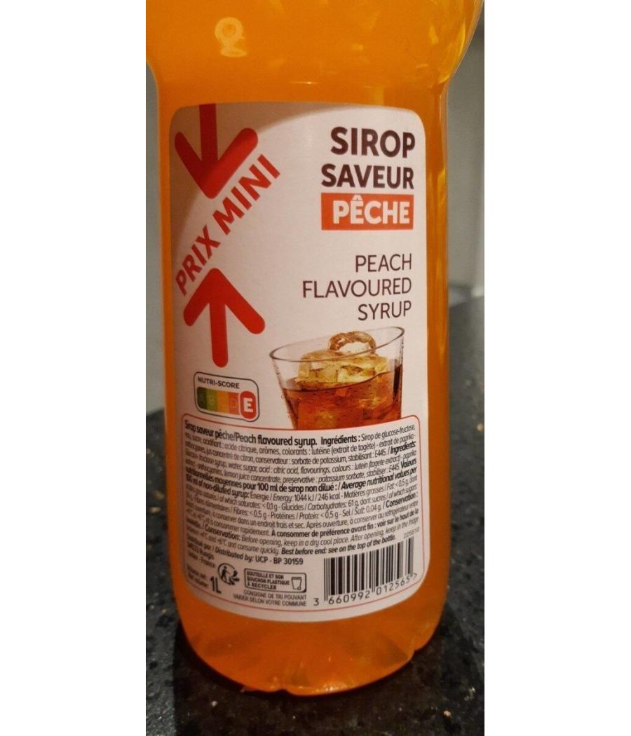SIROP SAVEUR PECHE PRIX MINI 1L