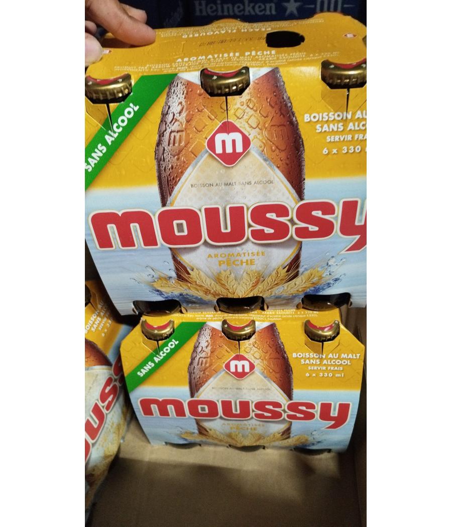 SODA MOUSSY PECHE 6 X 330 ML