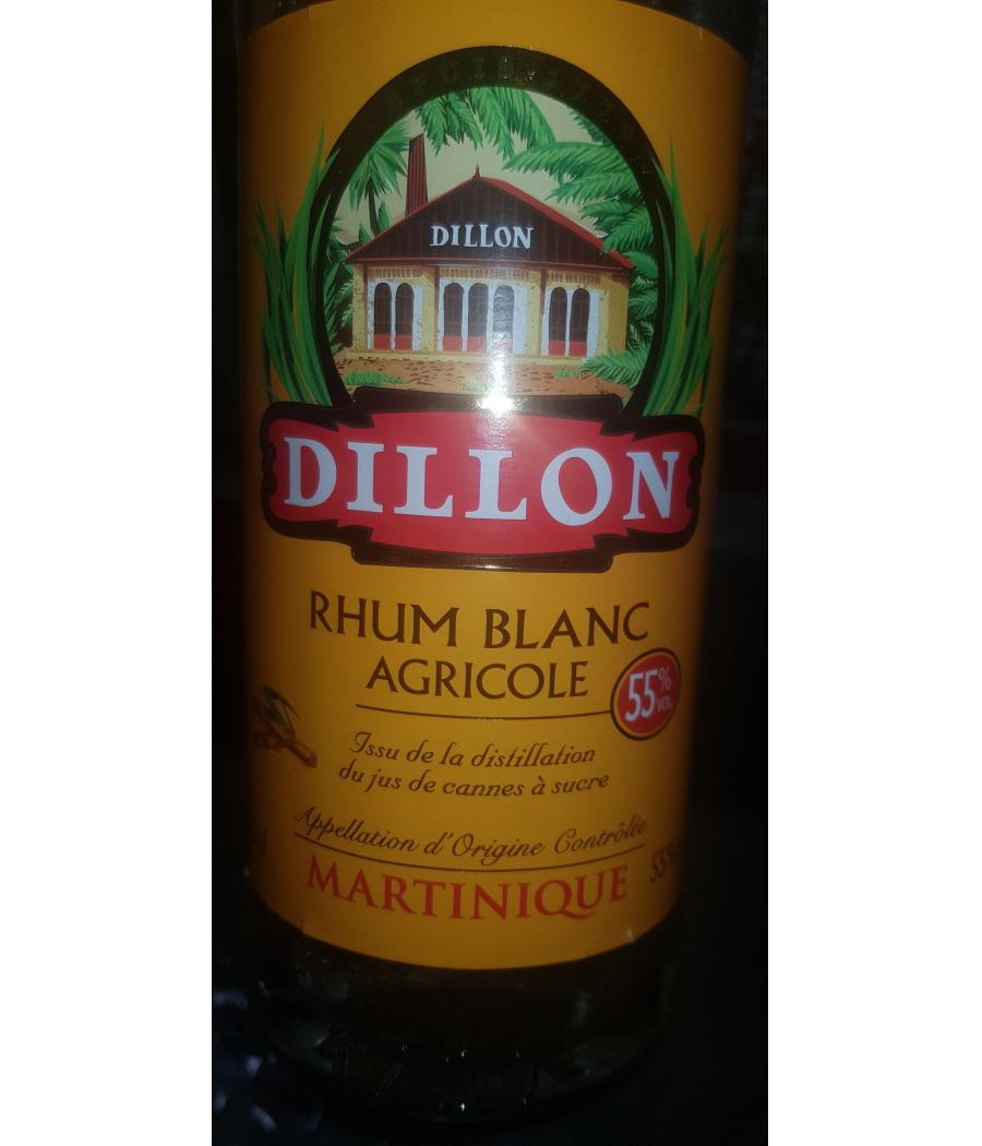 RHUM BLANC AGRICOLE A.O.C DE LA MARTINIQUE DILLON 1L
