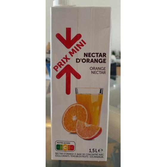 JUS DE FRUITS NECTAR D’ORANGE (1,5 L)