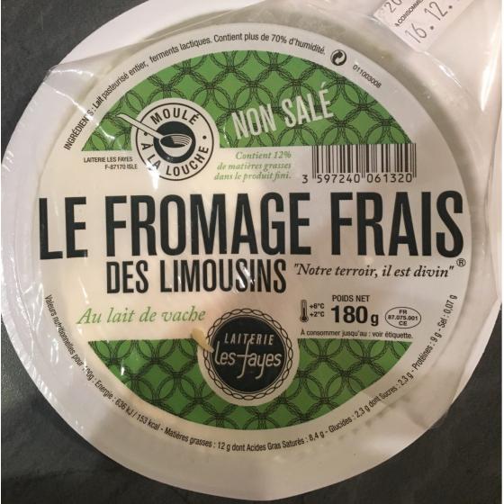 FROMAGE FRAIS DES LIMOUSINS 180 G